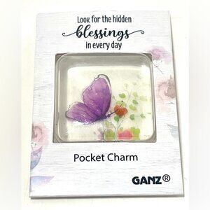 GANZ Glass Pocket Charm Look for the Hidden Blessings in Every Day.​ New